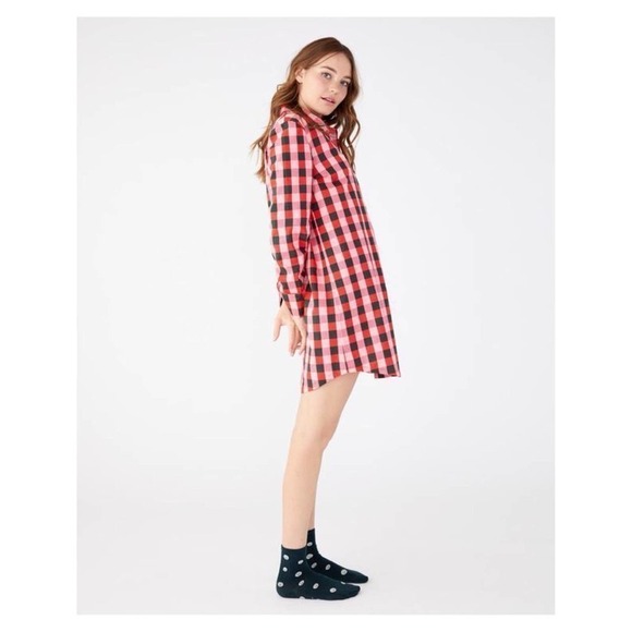𝅺BAN.DO NWT Buffalo Plaid Leisure Club Dress Small - Picture 1 of 9